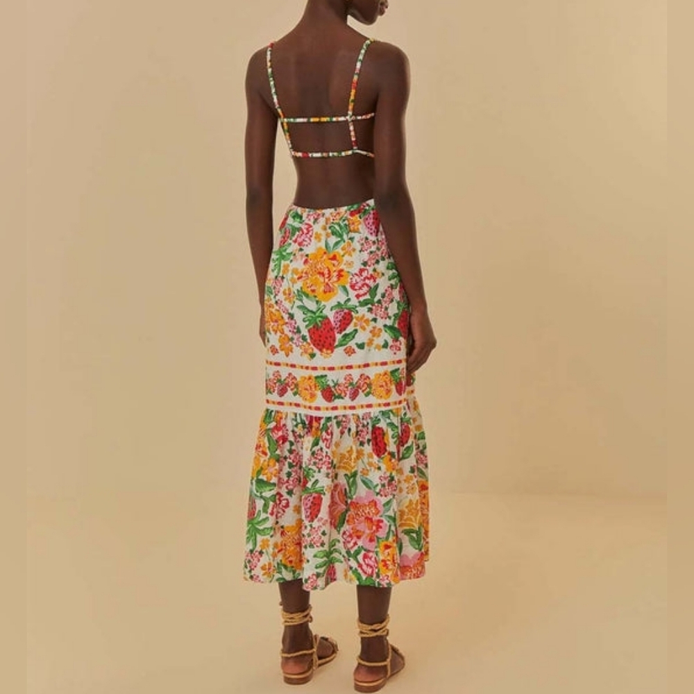 FARM Rio Multicolor Floral Backless Sundress - Picture 2 of 12